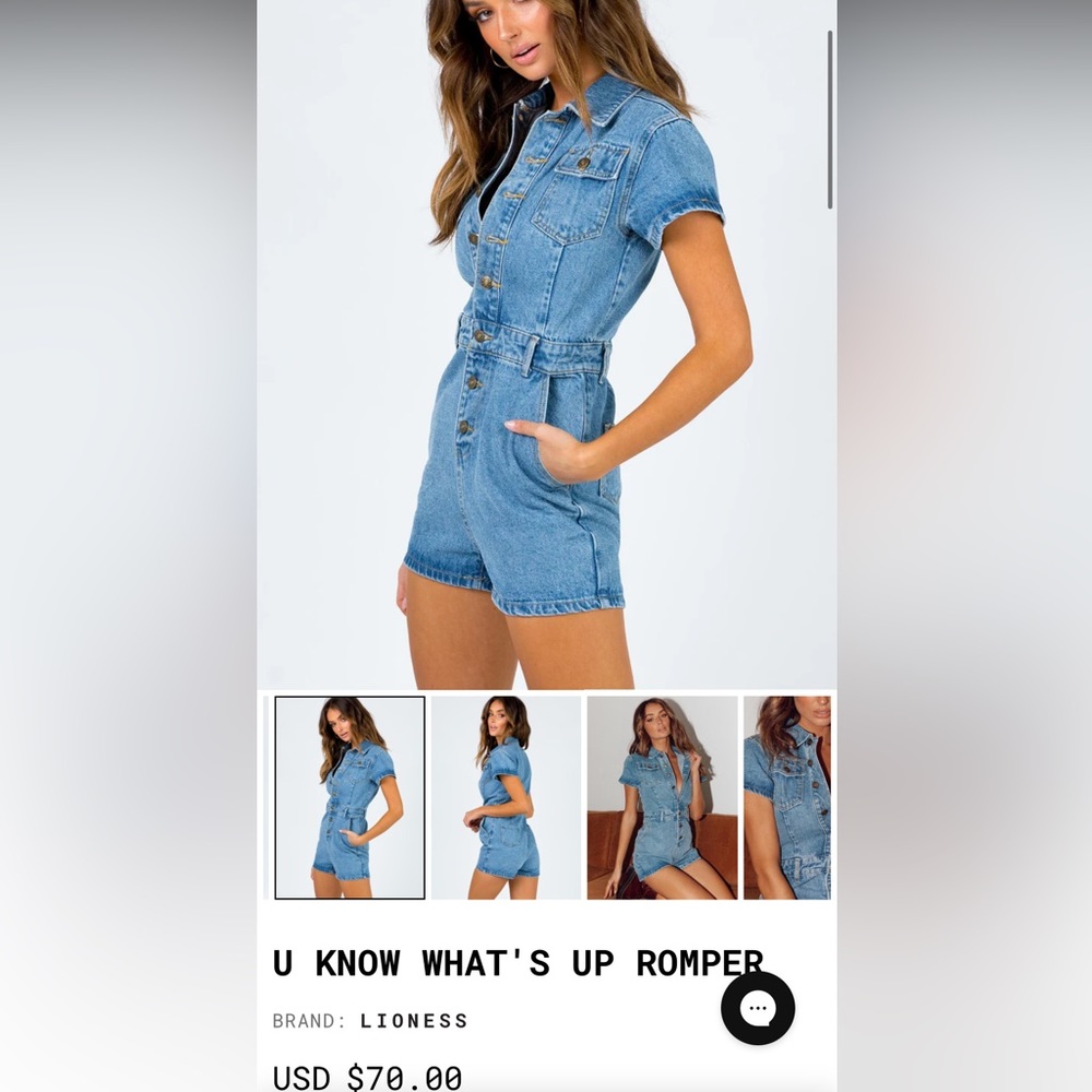 Lioness x Princess Polly U KNOW WHAT'S UP ROMPER- Size M